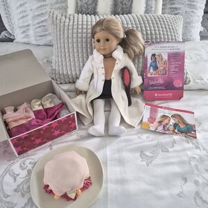 American Girl Doll (Retired) Isabelle 2014 - White Coat and Pink Accessories